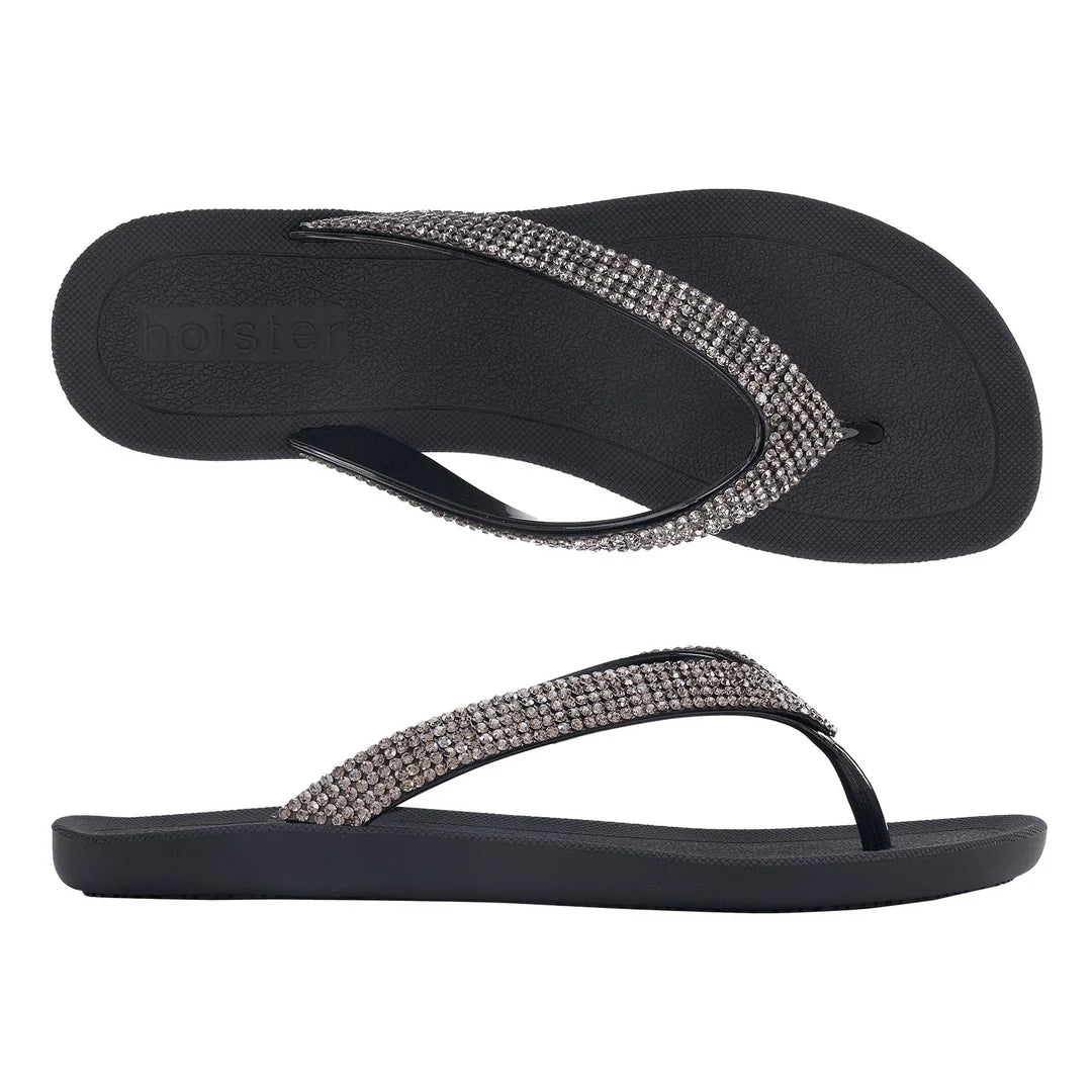 Holster Alice Glitter Thongs Black