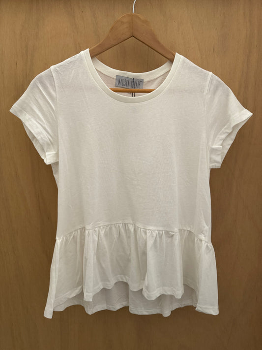 Madison Square Frill Tee White